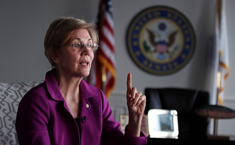 Although the poll didn't directly pit Warren head-to-head against any possible opponents, it did show that a slight plurality of registered voters want to 
