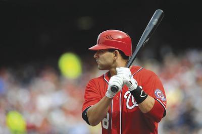 Patrick McDermott/Getty Images
The Nationals'Danny Espinosa started the weekend hitting under .200 and leading the National League in strikeouts.