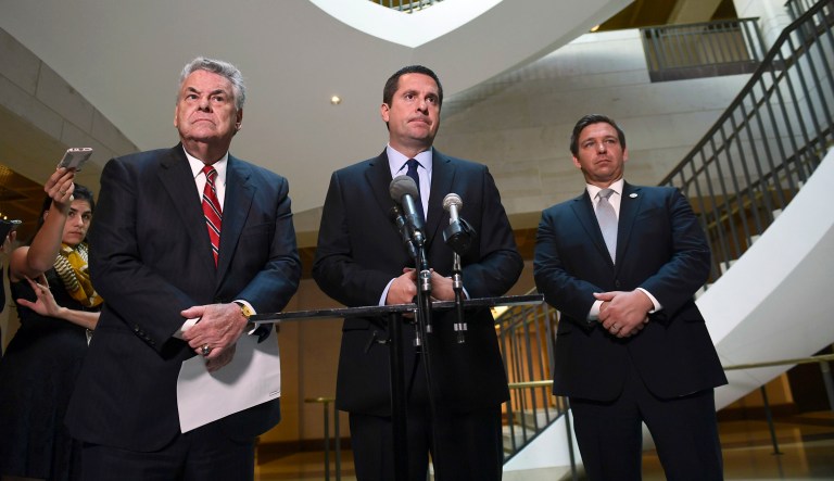 House Intelligence Committee members field questions about the Trump dossier. According to a statement from the committee's spokesperson, 