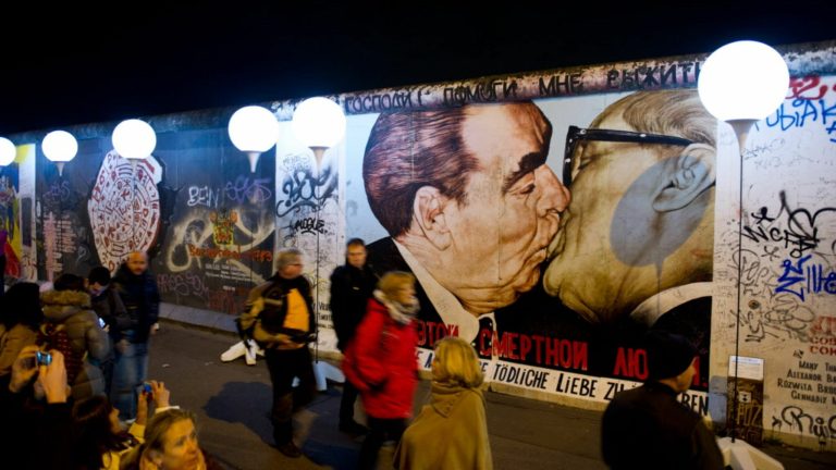 Berlin Wall before the fall 25 years ago. (AP Photo)