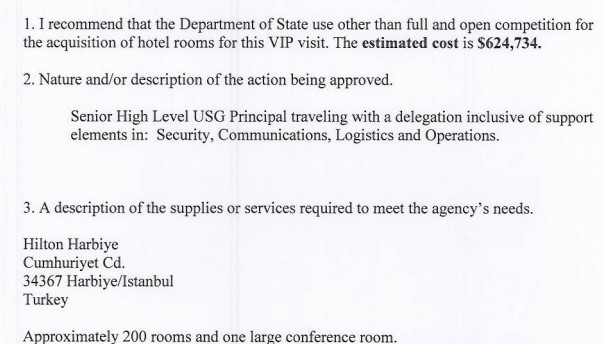 Biden’s Hotel Bill for Turkey Visit: $625K