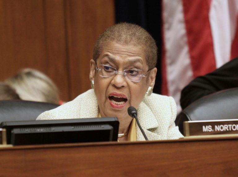 Congressional Delegate Eleanor Holmes Norton, D-D.C., on Tuesday will demand the House Transportation and Infrastructure Committee hold a hearing about a United Airlines passenger who was physically harmed after being dragged off a flight in Chicago over the weekend. (AP Photo/Lauren Victoria Burke, File)
