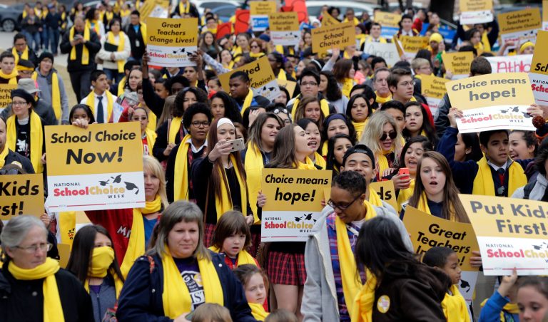 It would be interesting to see the results of a single poll that surveys support for school vouchers, both with and without the term used. (AP Photo)