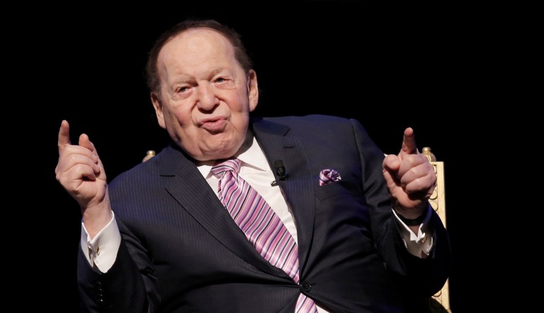 Billionaire and casino owner Sheldon Adelson is not only pushing to curb Internet gambling state by state, but he's also supporting federal legislation that would prohibit most online forms of gambling nationwide. (AP Photo/Kin Cheung)