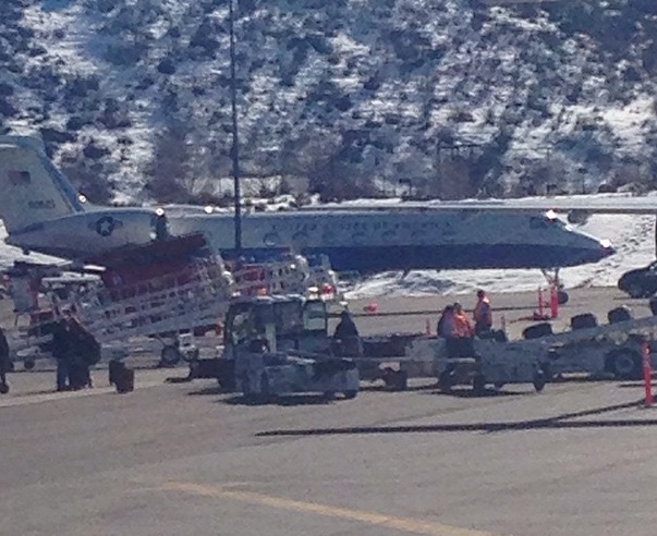 An Instagram user posted a photo of Michelle Obama arriving in Aspen.