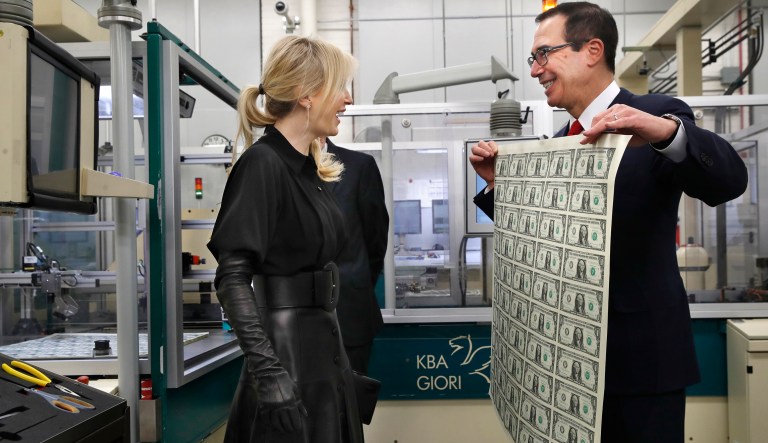 Mnuchin's wife Louise Linton faced backlash in August after she aggressively responded to criticism for flaunting her expensive designer wardrobe by touting her husband's sacrifice for the nation and calling a follower 