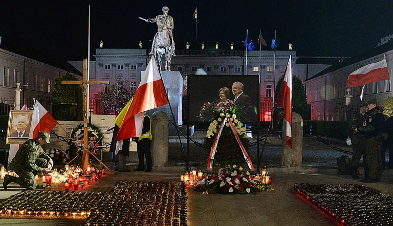 In a striking announcement Wednesday, a Polish government committee suggested that traces of explosives have been found on the wreckage of a Polish plane that crashed in 2010 which carried the country's government and armed forces elite. (AP Photo/Czarek Sokolowski)