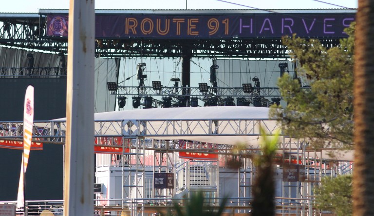 The shooting occurred at Route 91 Harvest, a three-day festival featuring country music's most popular acts. (AP Photo/Ronda Churchill)