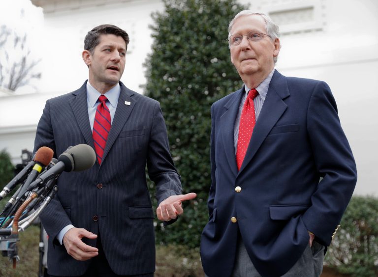 Senate Majority Leader Mitch McConnell and House Speaker Paul Ryan are surely making it clear to their members how important this resolution is. But they must not use that as an excuse for browbeating reluctant members into voting aye. (AP Photo/Pablo Martinez Monsivais, File)