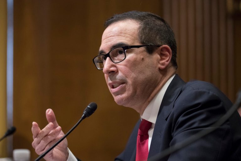 Steven Mnuchin, President Trump's nominee for treasury secretary, will get a vote in the Senate Finance Committee Monday night, committee Chairman Orrin Hatch, R-Utah, announced Friday evening. (AP Photo/J. Scott Applewhite)