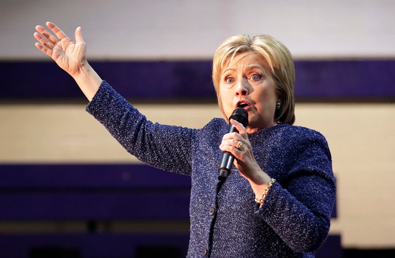 The only thing transparent about Clinton's reaction is her transparent attempt to exploit it for political gain. (AP Photo/David Goldman)