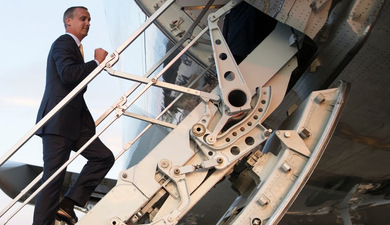 Corey Lewandowski -- who now advises President Trump in an informal capacity -- was dismissed from the One America News Network, a right-leaning cable television channel. (AP Photo/Carolyn Kaster)