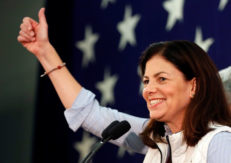 Former GOP Sen. Kelly Ayotte will reportedly return to Capitol Hill this week to guide President Trump's Supreme Court choice through the confirmation process. (AP Photo/Jim Cole)