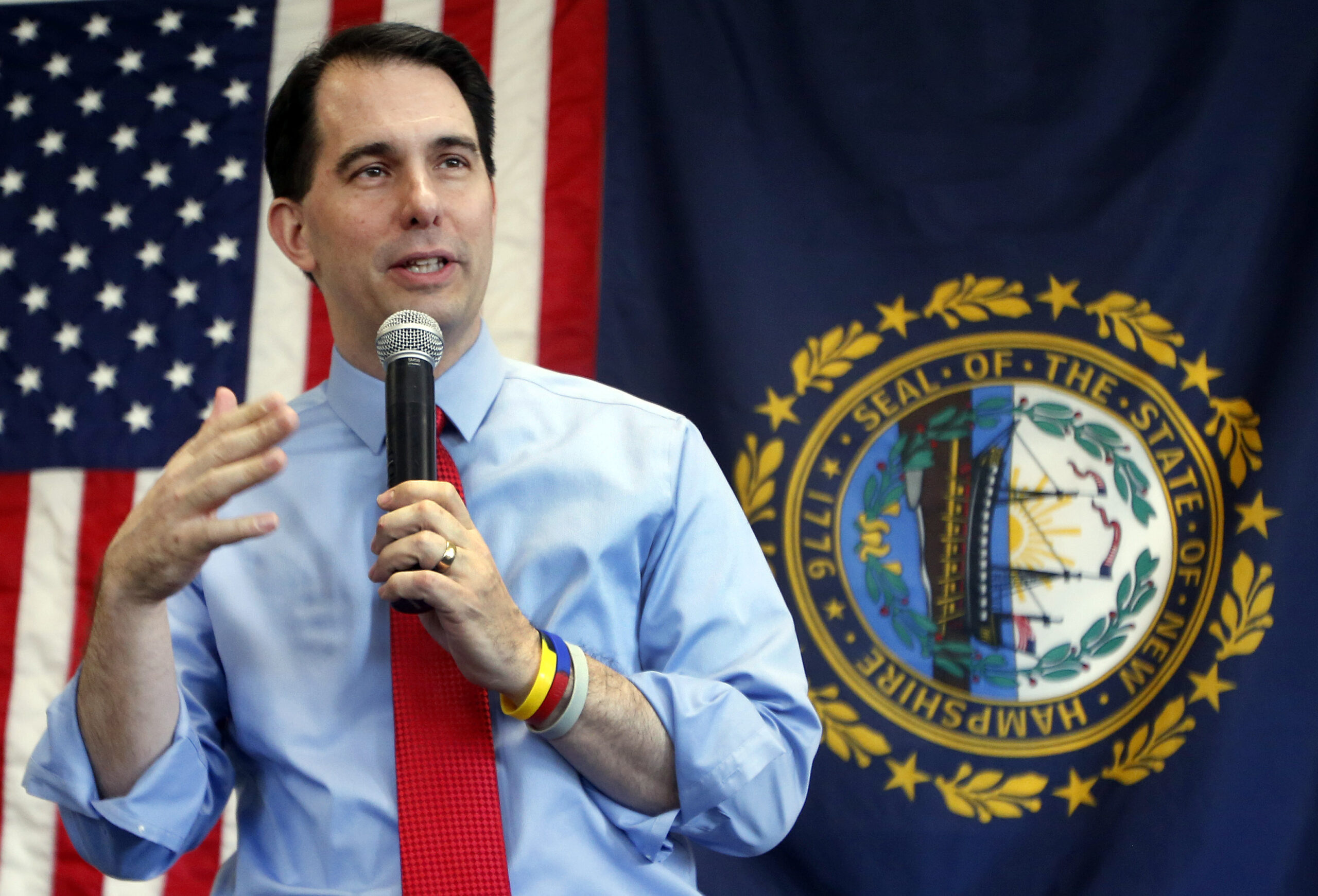 Walker talks up religious background in Iowa