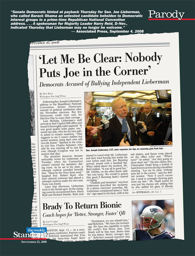 Tormenting Joe Lieberman