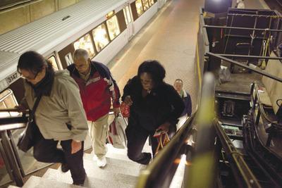 Examiner File
Throughout the Metro system, 102 of the agency's 588 escalators were listed as out of service at one point on Wednesday.