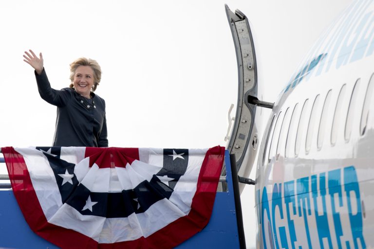 Hillary Clinton has nearly doubled her lead over Donald Trump. (AP Photo/Andrew Harnik)