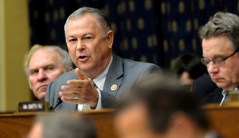 Public filings show that Paul Manafort met with Russia-friendly Rep. Dana Rohrabacher, R-Calif., in 2013. (AP Photo/Susan Walsh)