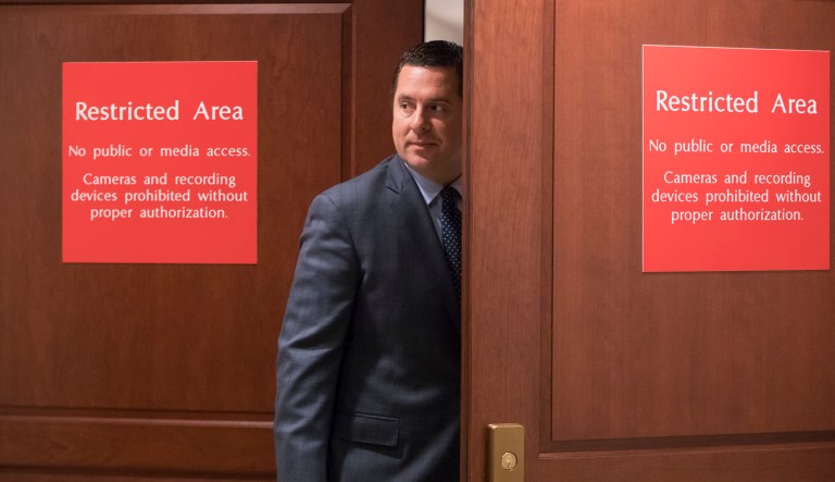 House Intelligence Committee Chairman Devin Nunes, R-Calif., formally opened new investigations into the Department of Justice and the FBI on Monday. Democrats, in the minority on the committee, said they were surprised to hear the news. (AP Photo/J. Scott Applewhite)