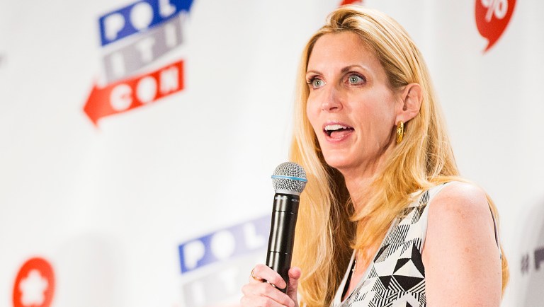 Ann Coulter argued that President Trump's surprise firing of FBI Director James Comey is an attempt to distract the public from his inability to get funding for the border wall. (Colin Young-Wolff/Invision/AP)