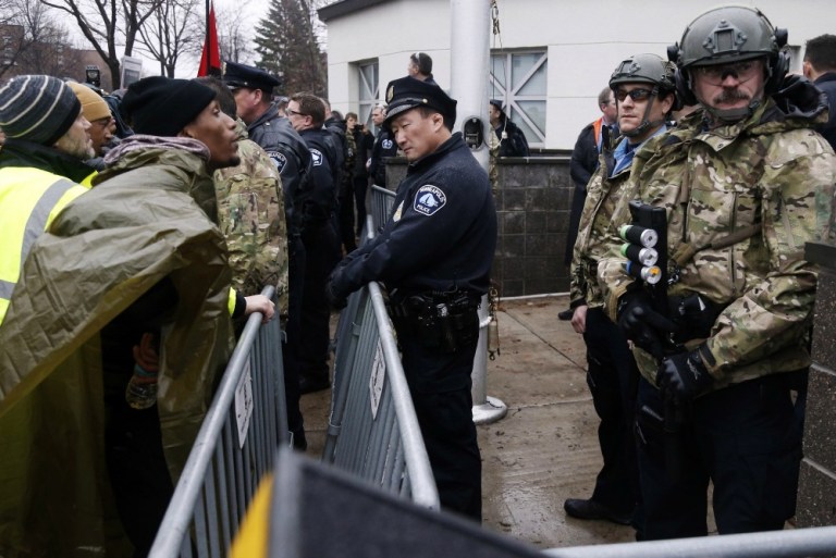 Jamar Clark's death sparked numerous Black Lives Matter and anti-police brutality protests and rallies across the city, as the two officers are white. (AP Photo)