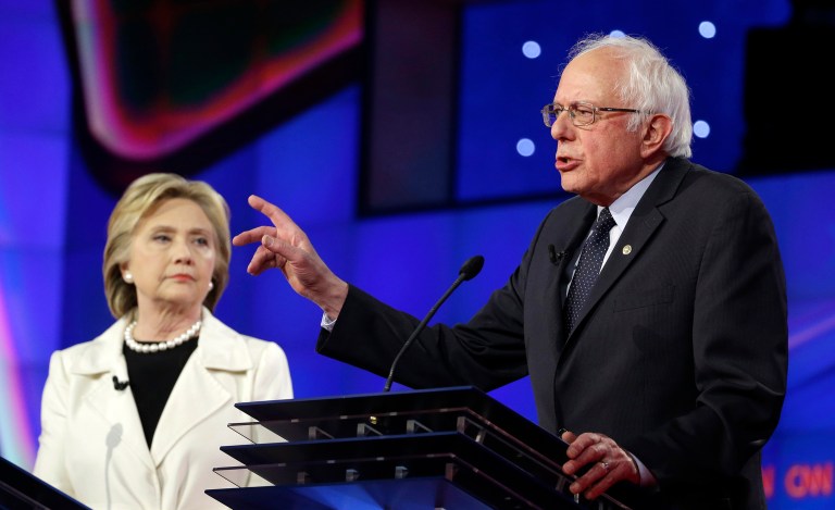 Hillary Clinton and Bernie Sanders' first joint appearance comes over one month after Clinton officially secured the necessary number of delegates to become the Democratic nominee. (AP Photo/Seth Wenig)