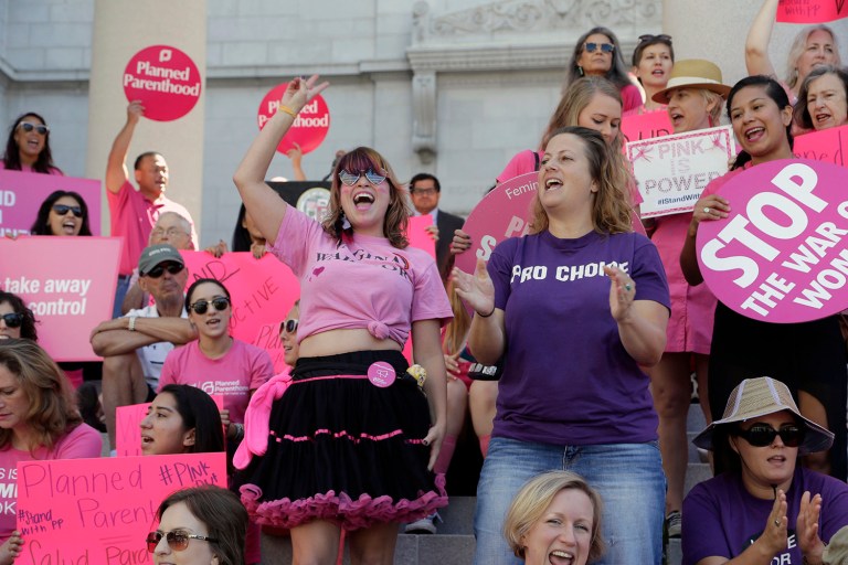 Planned Parenthood of Utah is scrapping plans to distribute condoms featuring a logo similar to one used by the Mormon Church to symbolize sexual abstinence. (AP Photo/Nick Ut)