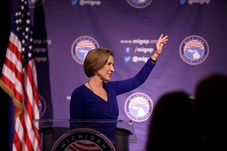 Carly Fiorina has jumped to second place in the latest CNN national poll. (AP Photo/Carlos Osorio)