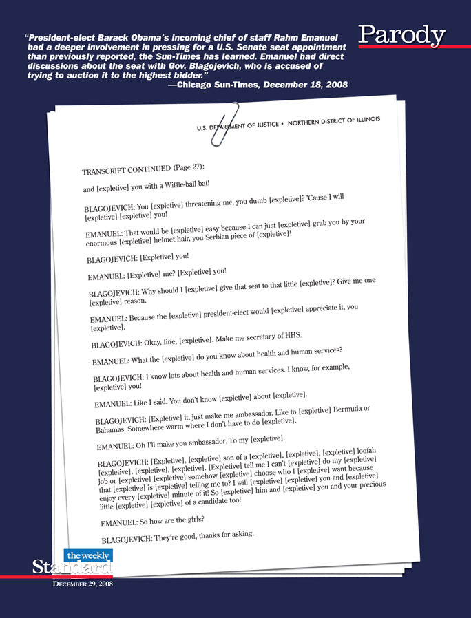 Rod and Rahm Have a Talk