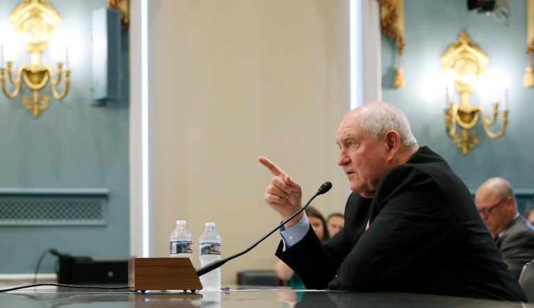 Agriculture Secretary Sonny Perdue has said the USDA is working on contingency plans for the the farm industry should the current talks to renegotiate NAFTA fail. (AP Photo/Alex Brandon)