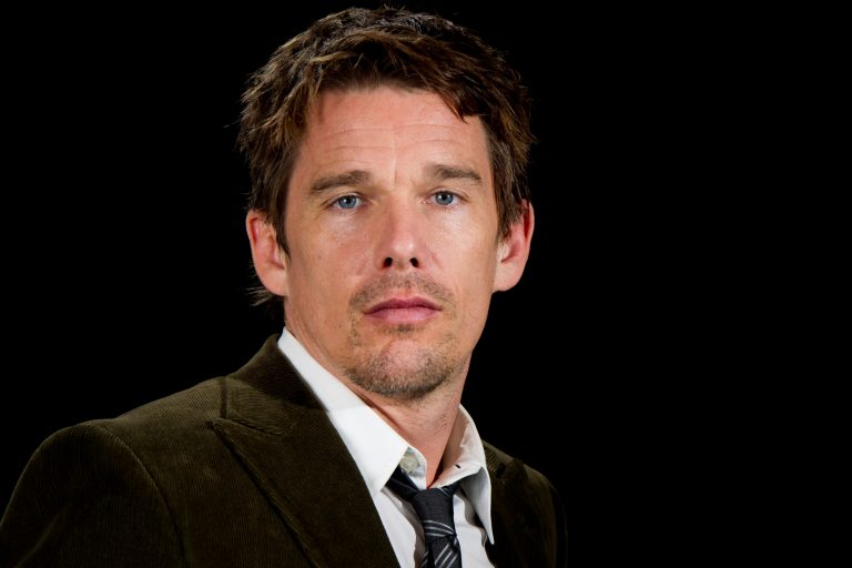   This June 11, 2012 photo shows actor Ethan Hawke in New York. Hawke portrays a frustrated American writer who moves to Paris to be closer to his young daughter in âThe Woman in the Fifth.