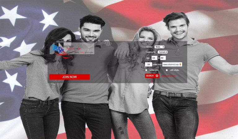 TrumpSingles.com has about 500 users so far, says founder David Gross. (Screen shot)