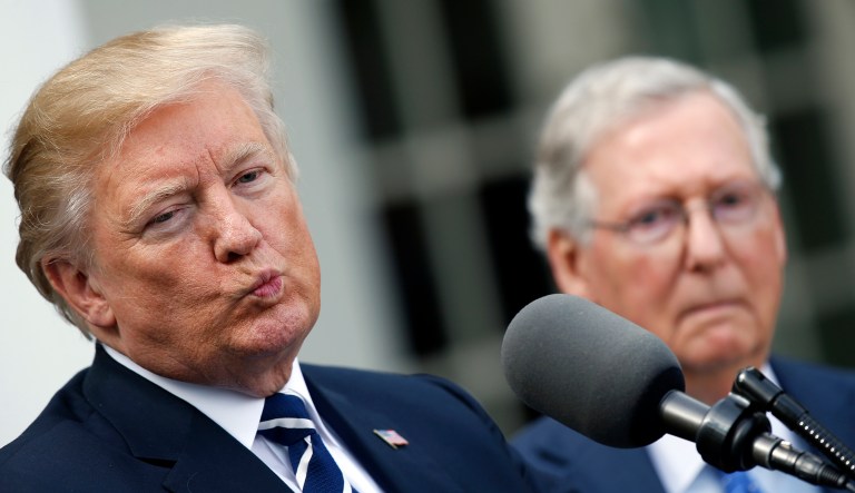 President Trump has made the GOP's outreach problems worse, with rhetoric (and in some cases, actions) that have turned off establishment Republicans and other voters the party should we wooing. (AP Photo/Alex Brandon)