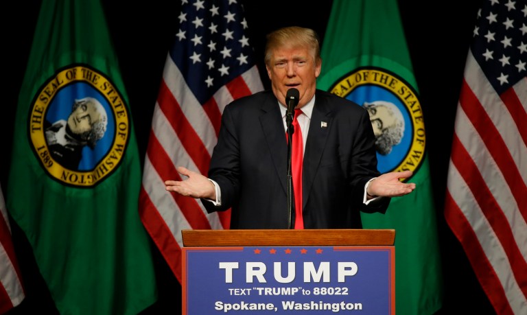 Asked if he considered hosting a rally in a reliably Democratic state to be a politically savvy maneuver, Donald Trump replied, 