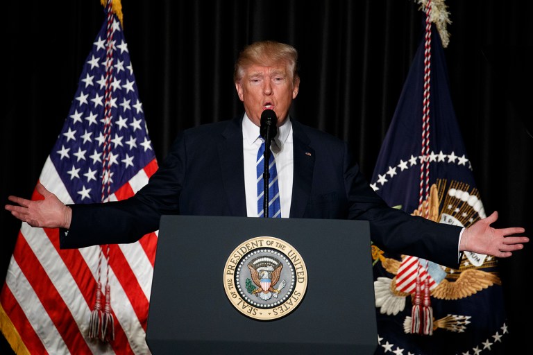 President Trump unleashed an impassioned defense of his executive actions on immigration, claiming that the text of his controversial ban was 