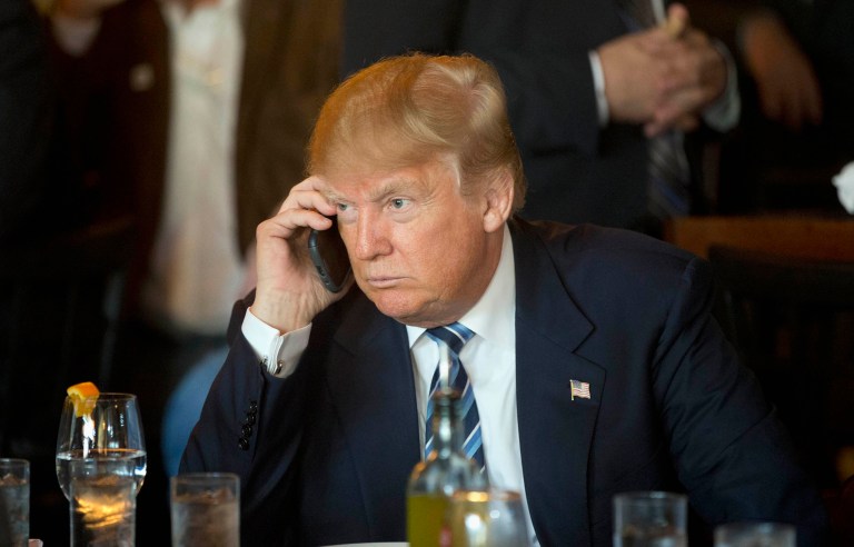 Donald Trump did not heap praise on a Turkish business partner in a call with Turkish President Recep Erdogan right after his election, as reported by the Huffington Post, according to the source cited by the news outlet. (AP Photo/Matt Rourke)
