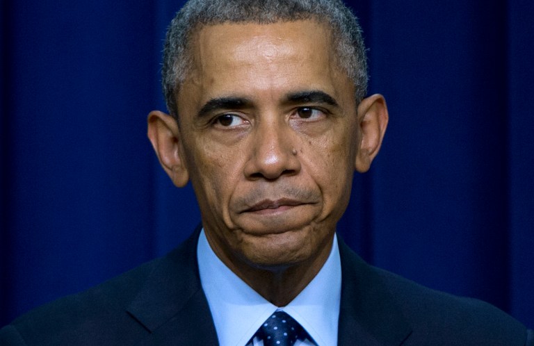 President Obama pauses as he speaks at the Global Health Security Agenda Summit on Friday in the South Court Auditorium of the Eisenhower Executive Office Building on the White House complex in Washington. (AP/Carolyn Kaster)