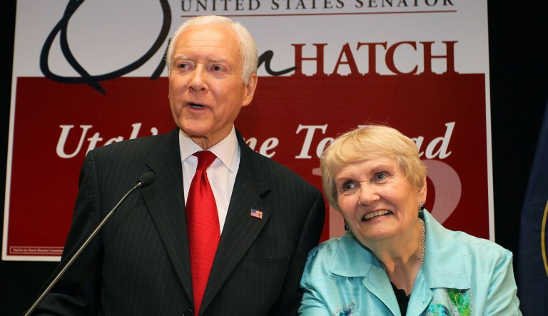Sen. Orrin Hatch, R-Utah, reiterated Friday that he still plans on running for re-election in 2018, but said his wife Elaine's unease is giving him "pause" as he makes a final decision about another campaign. (AP Photo/Colin E. Braley)