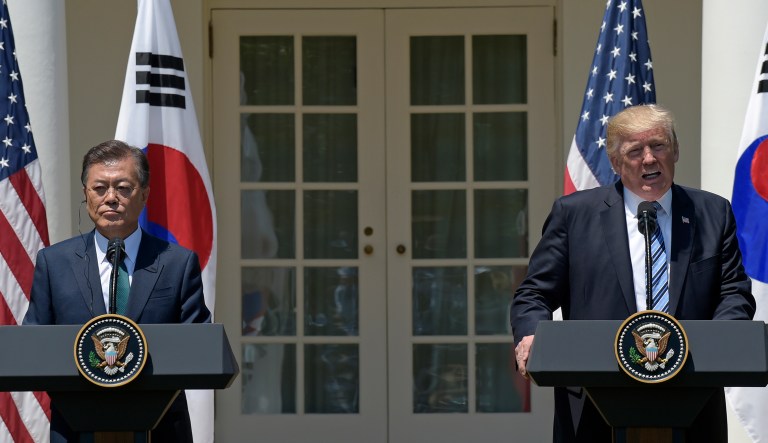 South Korean President Moon Jae-in visited President Trump at the White House in June. (AP Photo/Susan Walsh)