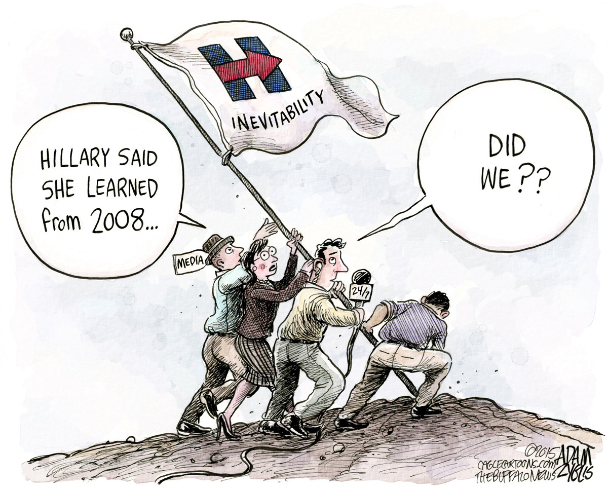 Editorial Cartoon: Media Hearts Hillary
