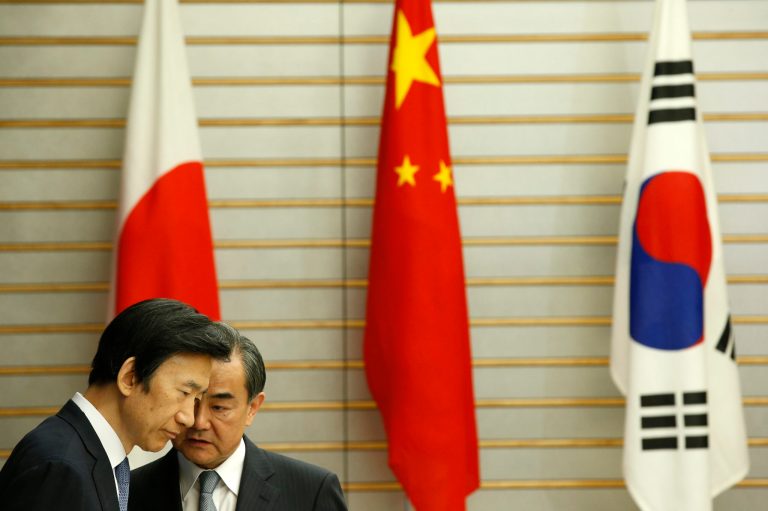 He warned that their northern neighbor's nuclear weapons program is growing at an alarming pace. (Kim Kyung-Hoon/ Pool photo via AP)