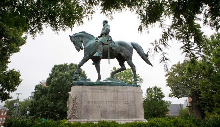 Debate over whether Confederate statues should be removed from public places escalated after white nationalist groups clashed with counter protesters in Charlottesville, Va., in August. (AP Photo/Julia Rendleman)