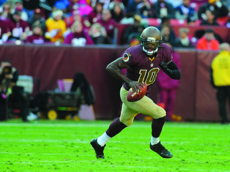 Richard Lipski/AP
Redskins quarterback Robert Griffin III said he's 