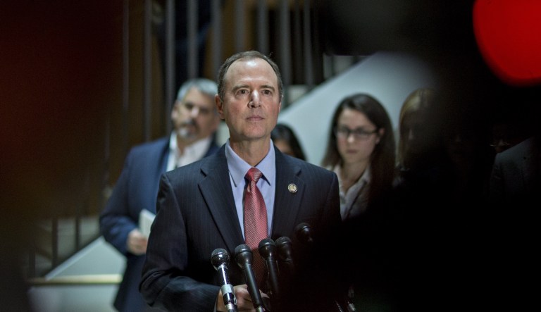 Rep. Adam Schiff, D-Calif., said Sunday the head of the FBI should not be forced out because his agency failed to follow up on a tip about the man who carried out a shooting at Marjory Stoneman Douglas in Florida on Wednesday. (Andrew Harrer/Bloomberg)