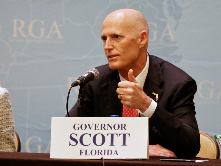 Florida Gov. Rick Scott will travel to New York City on Thursday to meet with President-elect Trump, according to the governor's office. (AP Photo/John Raoux)