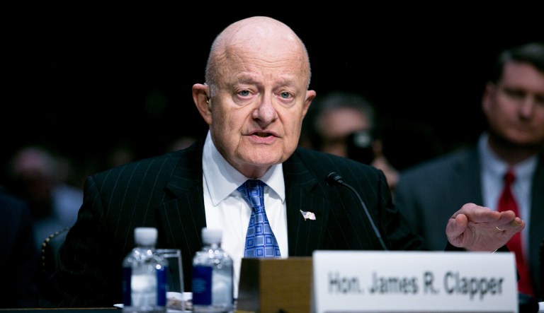 Former Director of National Intelligence James Clapper said Tuesday morning he never saw any evidence of collusion between the Trump campaign and Russia during the 2016 election. (Graeme Jennings/Washington Examiner)