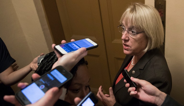 Sen. Patty Murray, D-Wash., said that initial bipartisan talks with Sen. Lamar Alexander, R-Tenn, were stymied in September as Republicans wanted another shot at repealing Obamacare. (AP Photo/Carolyn Kaster)