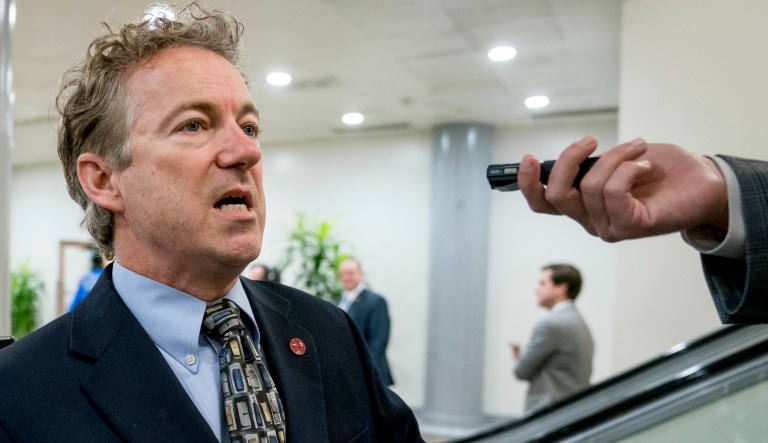 After the release of a controversial House Intelligence memo Friday, Sen. Rand Paul, R-Ky., pointed out some lawmakers most exercised about the excessive surveillance measures noted in the memo seem awfully comfortable with government surveillance powers more broadly. (AP Photo/Andrew Harnik)