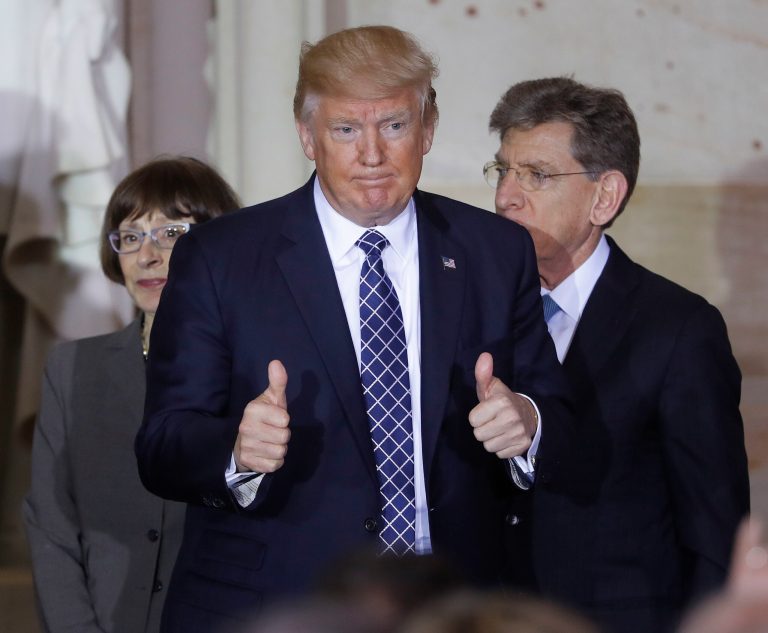 President Trump's thumbs up was a winner in GOP fundraising emails and literature. (AP Photo/Pablo Martinez Monsivais)