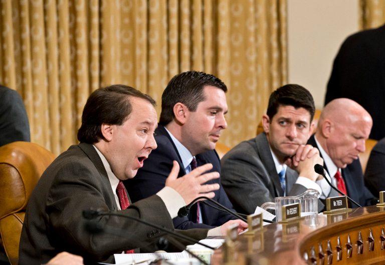 Three Republicans are likely to run to replace Rep. Paul Ryan as chairman of the powerful House Ways and Means Committee: Pat Tiberi of Ohio, Kevin Brady of Texas and Devin Nunes of California. (AP Photo)